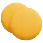vidaXL Coussins de siège 2 Pièces Jaune clair Ø 60 cm
