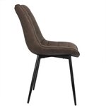 Chaises de cuisine en synthétique 2 pièces marron 19_0000413