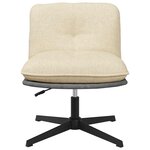 vidaXL Chaise pivotante de bureau Crème Tissu
