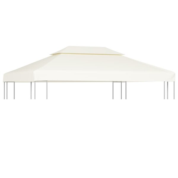 vidaXL Recouvrement de remplacement d'auvent 310 g/m² Blanc crème 3x4m