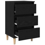 vidaXL Cabinet de chevet Chêne noir 40 x 35 x 69 cm Bois d'ingénierie