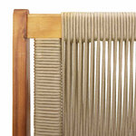 vidaXL Mobilier de jardin Beige 122 x 78 x 73 cm Bois d'Acacia Massif