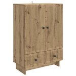vidaXL Buffet Chêne Artisanal 66 x 34 5 x 95 cm Bois d’ingénierie