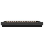 vidaXL Cadre de lit avec lumières LED sans matelas noir 120x200 cm