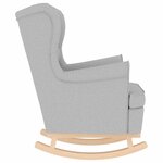 vidaXL Chaise à bascule gris nuage 74x90x102 cm tissu