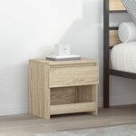 vidaXL Tables de chevet 2 Pièces Chêne sonoma 40x30x39 cm Aggloméré
