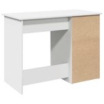 vidaXL Bureau blanc 102x50x75 cm bois d'ingénierie