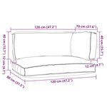 vidaXL Set de coussins de palette 3 Pièces Gris Tissu Oxford