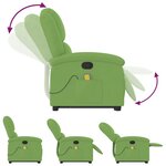 vidaXL Fauteuil de massage inclinable Vert clair Velours