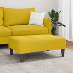 vidaXL Repose-pied jaune 77x55x31 cm velours