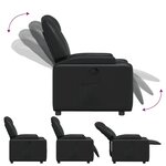 vidaXL Fauteuil inclinable Noir Similicuir