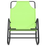 vidaXL Chaises longues à bascule lot de 2 vert acier et textilène