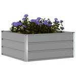 vidaXL Jardinière Gris clair 100 x 100 x 45 cm Acier