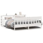 vidaXL Cadre de lit sans matelas blanc 200x200 cm bois massif de pin