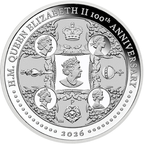 Monnaie H.M. QUEEN ELIZABETH II 100 Anniversaire 1 Oz Argent 1$ Australia 2026