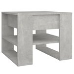 vidaXL Table basse gris béton 55 5x55x45 cm bois d'ingénierie