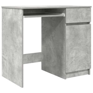 vidaXL Bureau gris béton 86x49x76 cm bois d'ingénierie