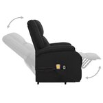 vidaXL Fauteuil de massage Noir Tissu