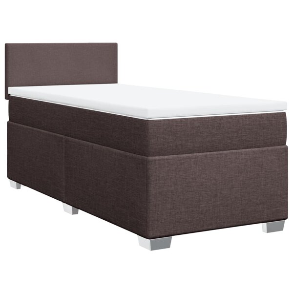 vidaXL Sommier à lattes de lit avec matelas Marron foncé 80x200 cm