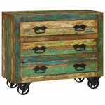 vidaXL Buffet Marron 80 x 30 x 65 cm Bois massif de récupération