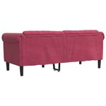 vidaXL Canapé à 2 places rouge bordeaux velours