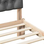 vidaXL Cadre de lit avec tête de lit rembourrée Marron 120 x 200 cm