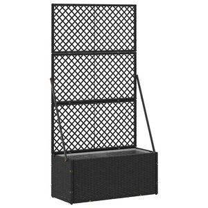 vidaXL Cache-pot de jardin Noir 70 x 30 x 135 cm Métal