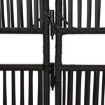 vidaXL Cloison de séparation 6 panneaux noir résine tressée