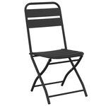 vidaXL Chaise de jardin pliante 2 Pièces Anthracite 55 x 56 5 x 91cm