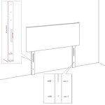 Tête de lit LED vidaXL Design à Blocs de Diamant Gris Clair 80 cm Tissu