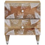 vidaXL Table de chevet 40x33 5x46 cm bois de manguier solide