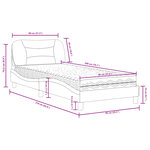 vidaXL Lit avec matelas noir et blanc 80x200 cm similicuir