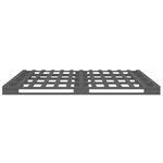 vidaXL Lit de palette sans matelas gris 200x200 cm bois massif