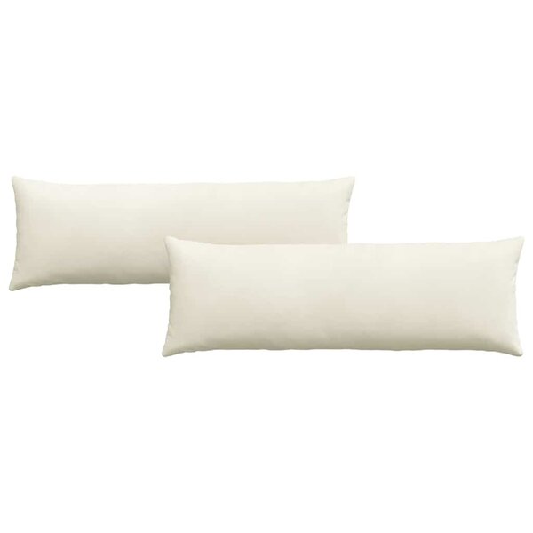 vidaXL Coussins de canapé 2 Pièces Crème 120 x 40 cm