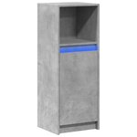 vidaXL Buffet avec LED gris béton 38x34x100 cm bois d'ingénierie