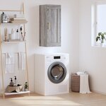 vidaXL Armoire murale sonoma gris 34 5x34x90 cm bois d'ingénierie