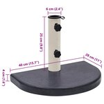 vidaXL Socle de parasol Noir 40x28x4 cm Granite
