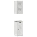 vidaXL Armoire de salle de bain VIGO 2 Pièces Blanc et Blanc Antique