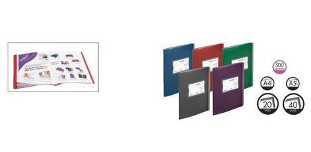 Protège-documents FUSION pour A4 ou A5 Format A5 Coloris Translucides Aléatoire SNOPAKE