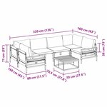 vidaXL Ensemble de canapé de jardin 7 Pièces Anthracite Acier