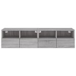 vidaXL Meubles TV muraux 2Pièces sonoma gris 60x30x30cm bois d'ingénierie