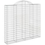 vidaXL Panier de gabions arqué 200x50x180/200 cm Fer galvanisé