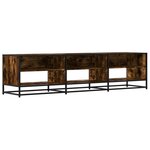 vidaXL Meuble TV chêne fumé 180x40x46 cm bois d'ingénierie
