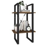 vidaXL Bibliothèque 2 niveaux Chêne brun 40x30x70 cm Bois d'ingénierie