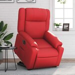 vidaXL Fauteuil inclinable électrique rouge similicuir