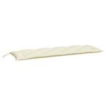vidaXL Coussins de banc de jardin lot de 2 blanc crème tissu Oxford