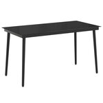 vidaXL Ensemble de Tables Basses 7 pc Noir