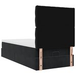 vidaXL Cadre de lit ottoman avec matelas noir 80x200 cm velours