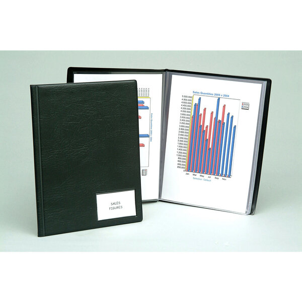Protège documents Premium Goldline PVC 14/100eme 50 poches pour A4 Noir EXACOMPTA