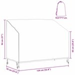 vidaXL Housse de banc de jardin Noir 134 x 70 x 65 / 94 cm Tissu 600D